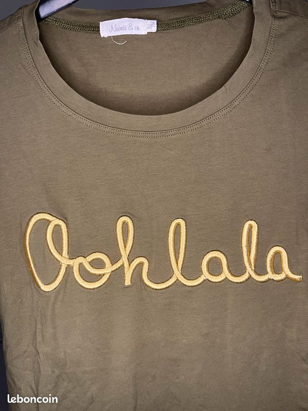 T-shirt " Oohlala " kaki (image 3)
