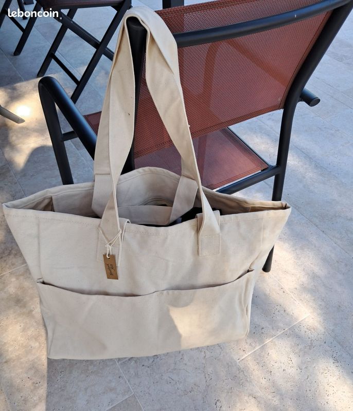 Grand sac coton toile epaisse (image 2)