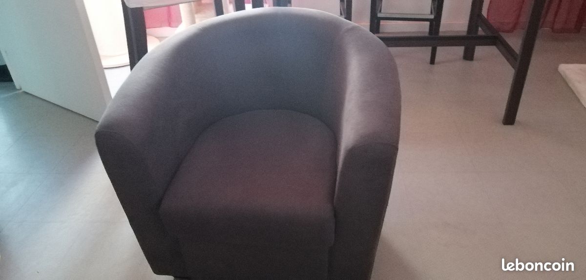 Fauteuil 1 place gris (image 1)