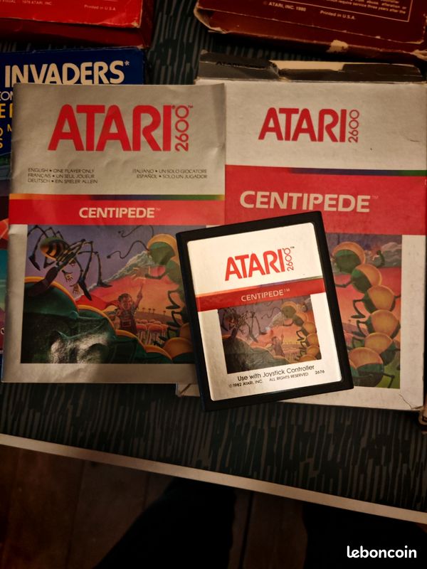 Jeu Atari 2600 avec notice space war étiquette texte testé et fonctionnel