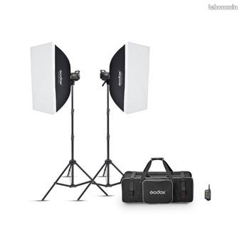 Kit 2 Studio Flash Godox MS300V-F Noir et Blanc (image 1)