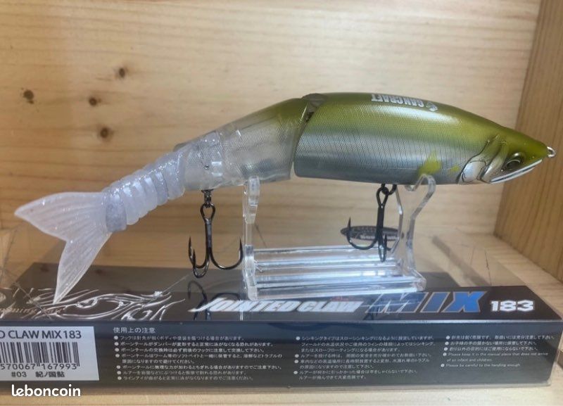 Gan Craft Leurre flottant articulé Claw Shift 183 Type F NNT