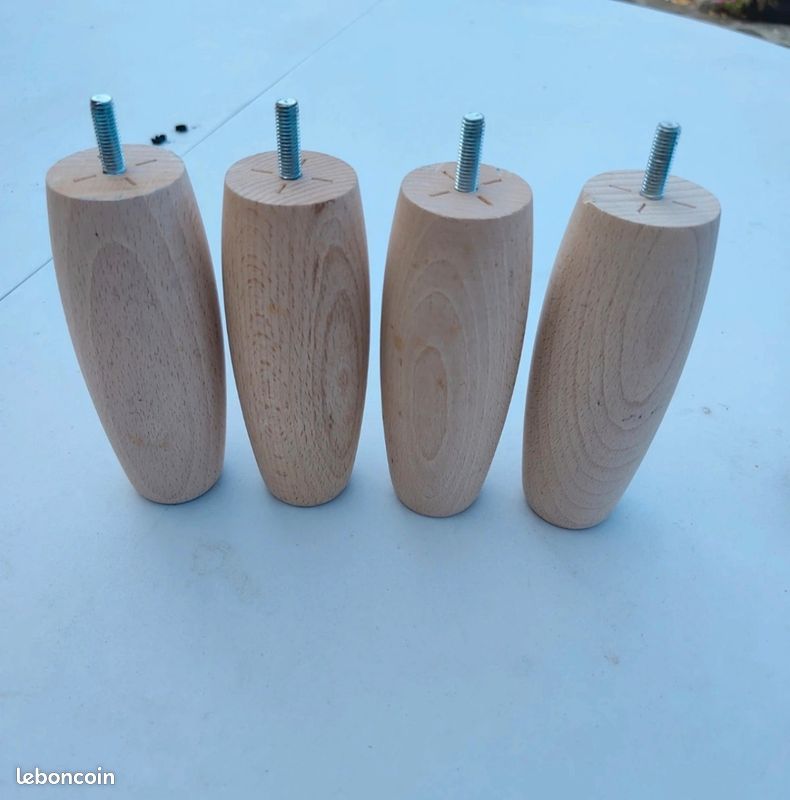 Lot de 4 pieds de lit (image 1)