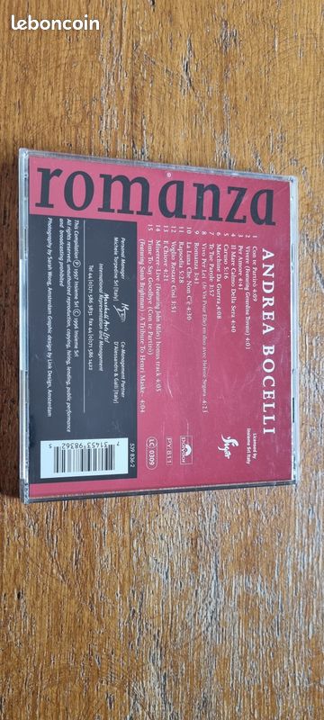 Andrea Bocelli " Romanza " (image 3)