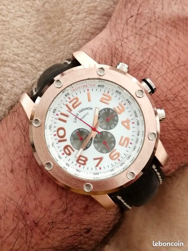 Valentin Quartz Water Resistant Montre Louis Valentin Montre Homme