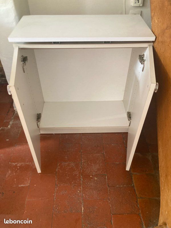 Meuble tv mélaminé avec plateau coulissant (image 4)