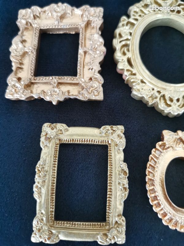 Lot de 6 Mini Cadres Dorés Style Baroque / Vintage - NEUF (image 5)