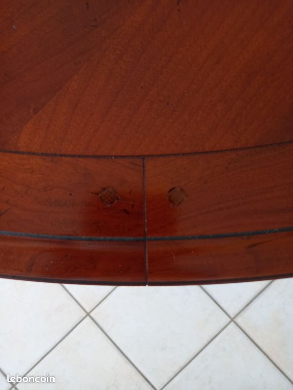 Table Grange en merisier diam. 118 avec rallonges (image 4)
