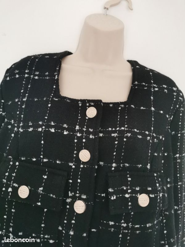 Ensemble veste et jupe courte à carreaux Shein Taille XL Vêtements