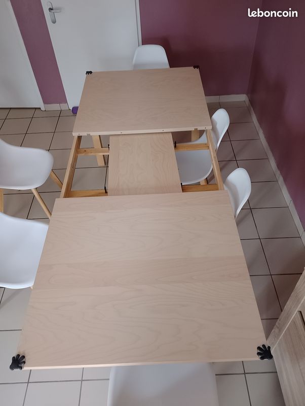 Table à manger extensible 8 places + Chaises (ou séparément) (image 5)