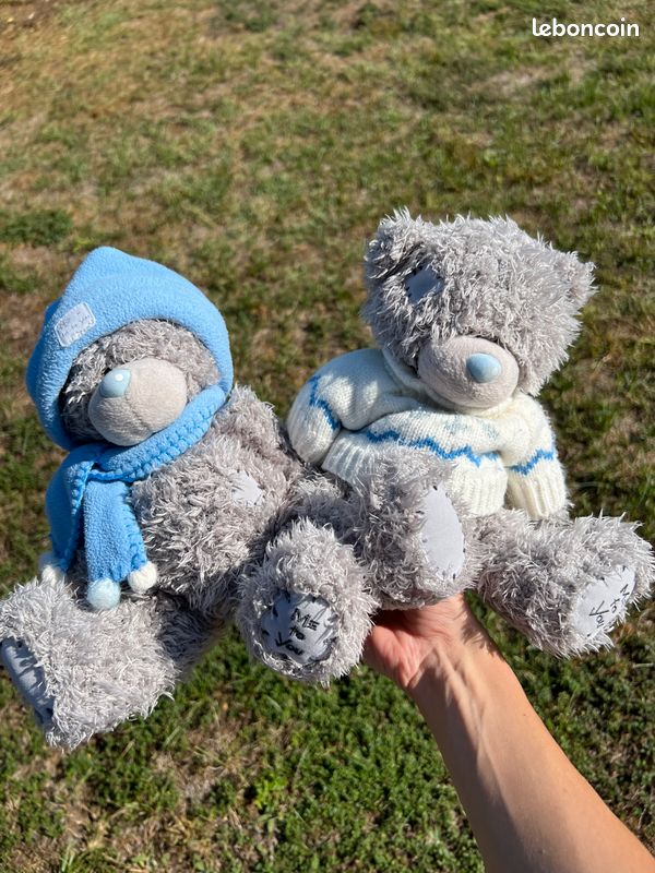 ❄️ Lot de 2 peluches Me To You oursons gris et bleu (image 1)