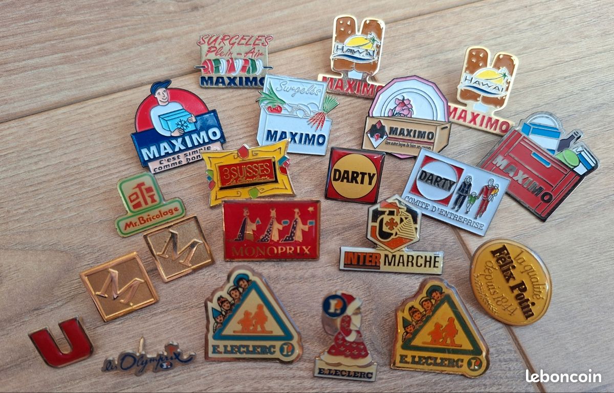 Lot de 21 pin's vintage années 80/90 - Marques et Enseignes Françaises (image 7)