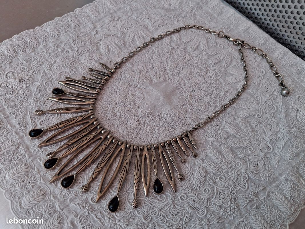 Collier ethnique style indien metal (image 8)