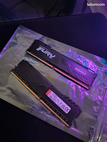 Barrettes de RAM Kingston Fury Beast 16Go DDR4 3200MHz CL16 (2x8Go) 2