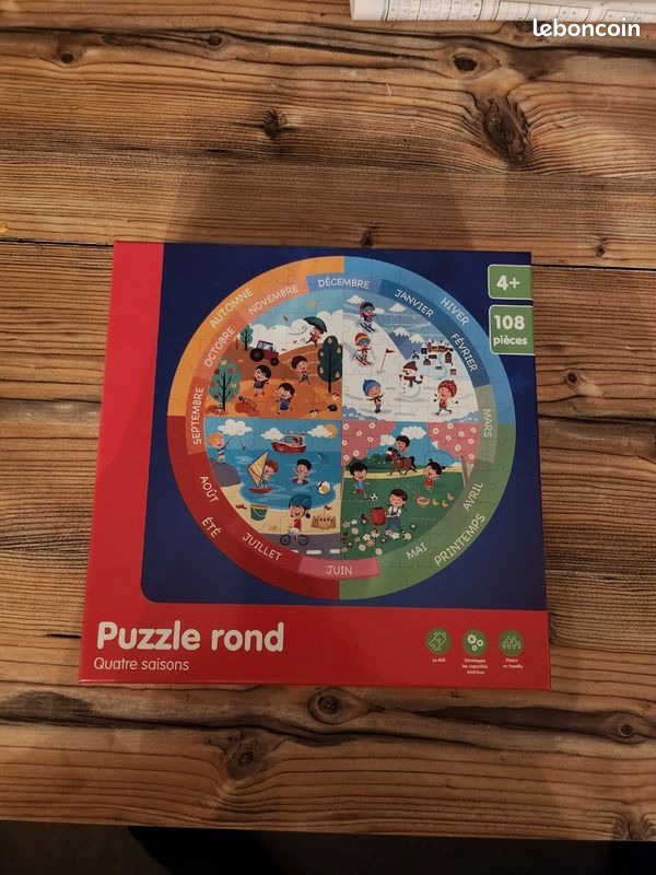 Puzzle rond 4 saisons 108 pièces 4+ (image 1)