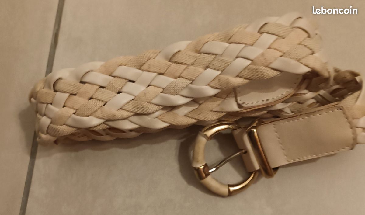 Ceinture tressée avec jolie boucle dorée 89 cm (image 2)