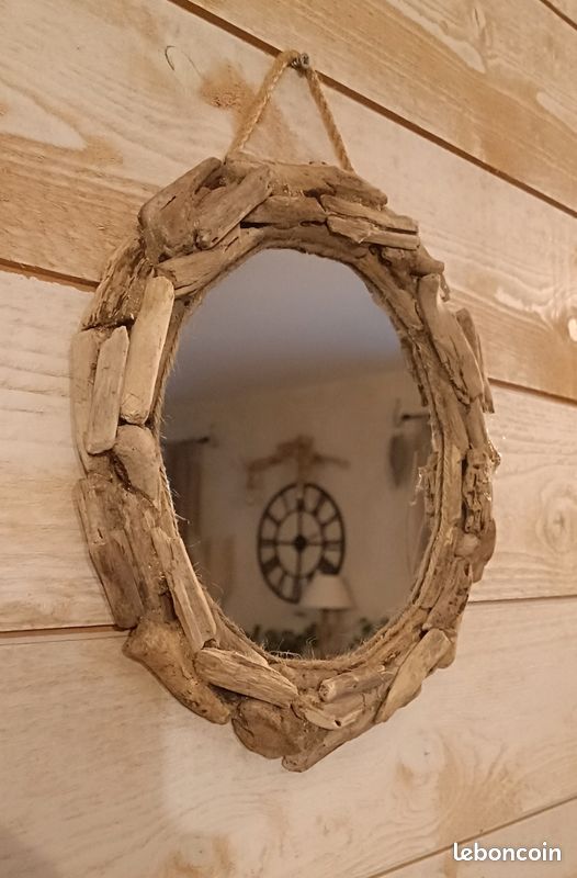 Miroir rond & bois flotté (image 2)