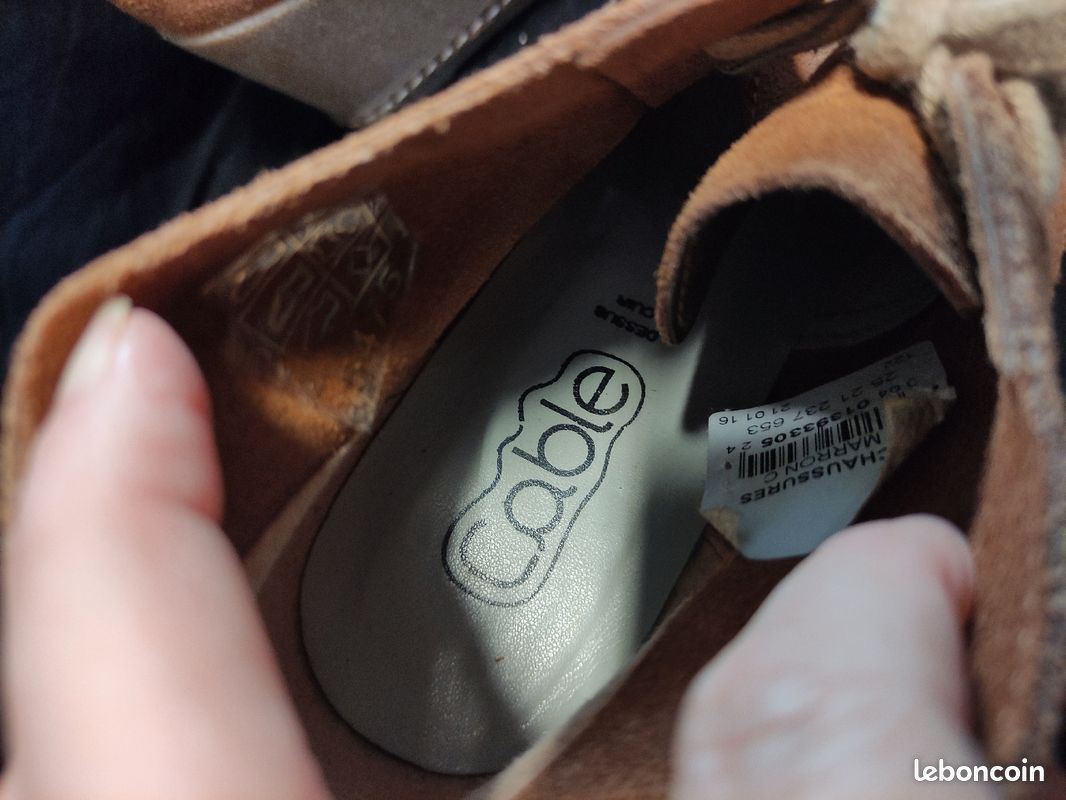 Chaussures talon compensé marron t36 (image 6)