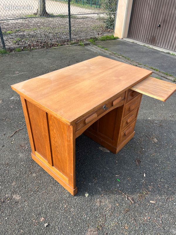 Bureau ancien années 20 en bois (image 6)