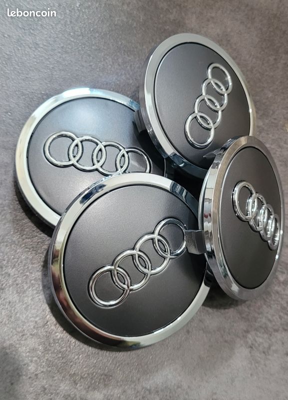 Lot 4× caches moyeux 68mm/69mm gris Centre De Roue Cabochons pour jantes Capuchons enjoliveurs pour Audi TT A1 A2 A3 A4 A5 A6 A7 A8 S1 S3 RS3 S4 S5 S6 S8 RS4 S5 RS5 RS6 Q3 Q5 SQ5 Q4 Q7 Neuf (image 1)