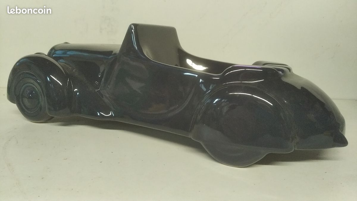 Ancien cendrier en verre moulé, décor coq Transparent Animal - Vendu