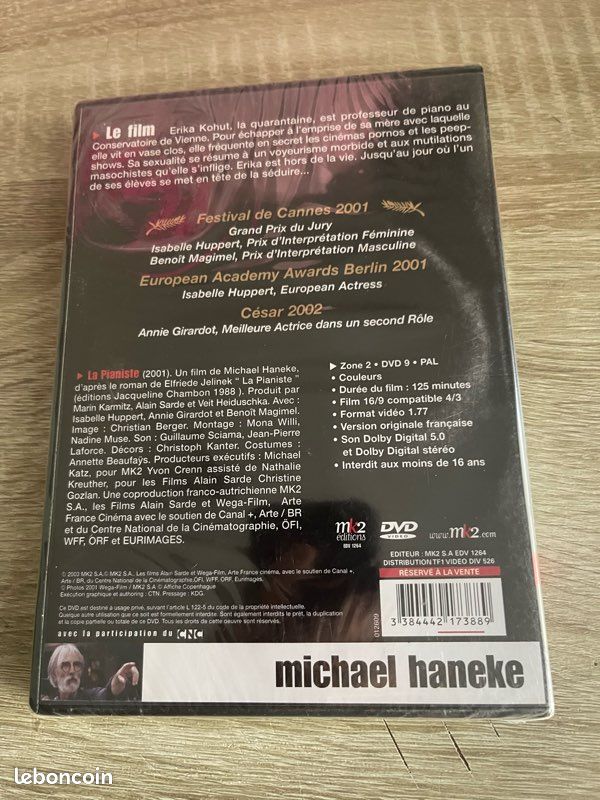 La Pianiste / Isabelle Huppert, Annie Girardot / Michael Haneke / Dvd neuf sous blister (image 2)