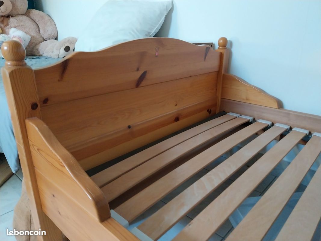 Lit 1 place en bois (image 6)