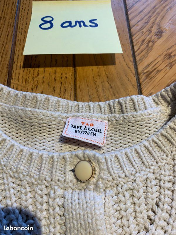 Lot de 4 gilets et 1 pull léger fille taille 8 ans (image 9)