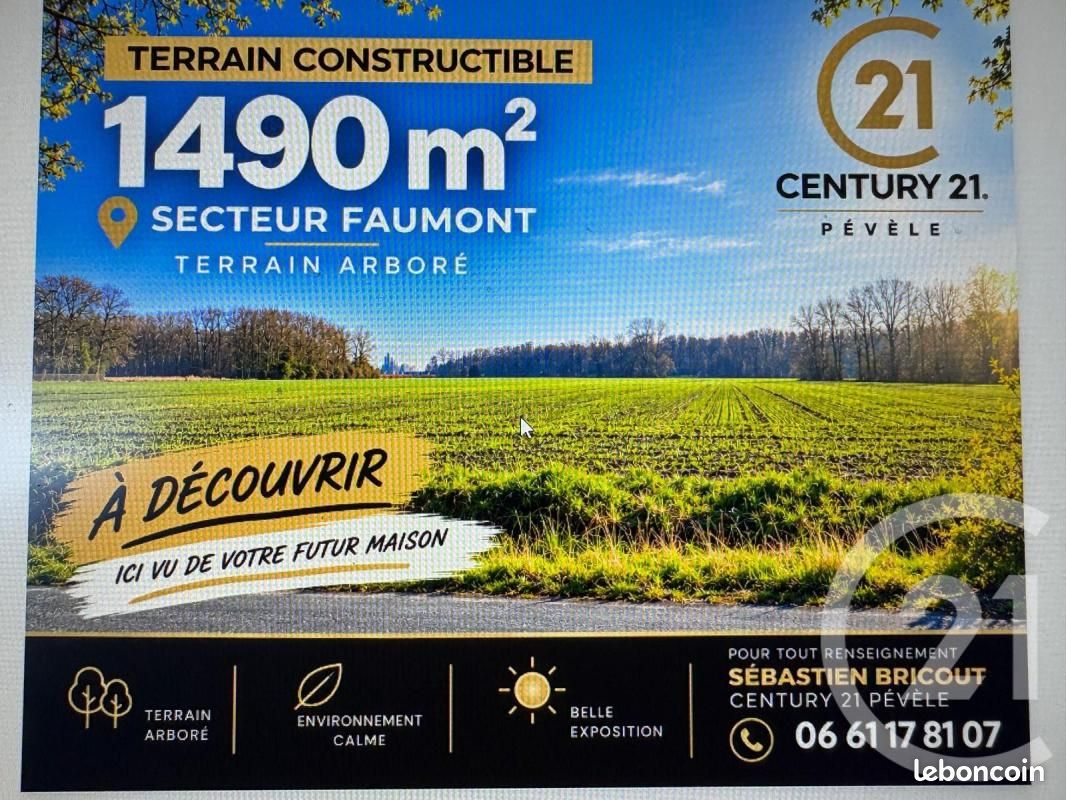 Terrain 1490 m² · à Faumont · 160 000 €