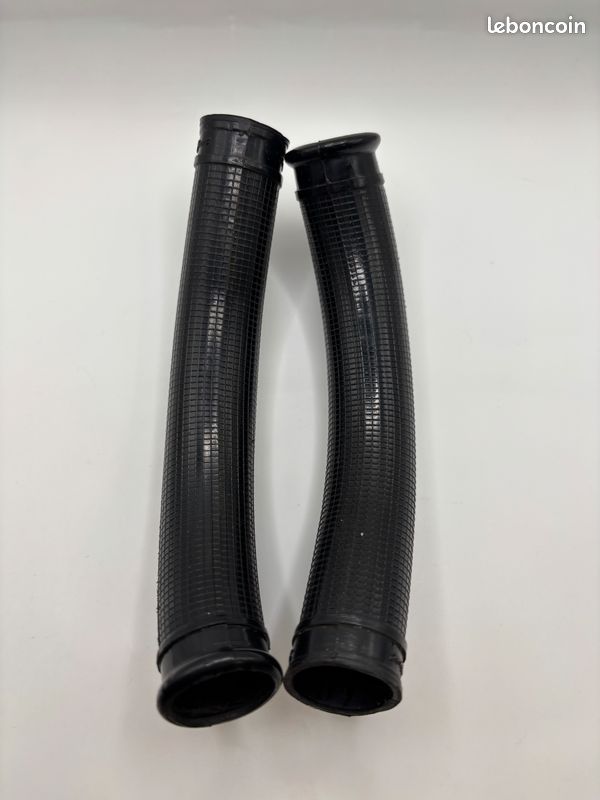 Poignées Vélo Vintage Grises - Grips Bicycle Anciens - Occasion