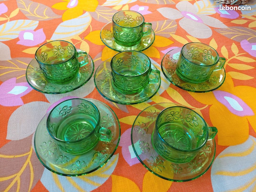 Tasses à café verre ambré Vereco – Zelda et Charlie