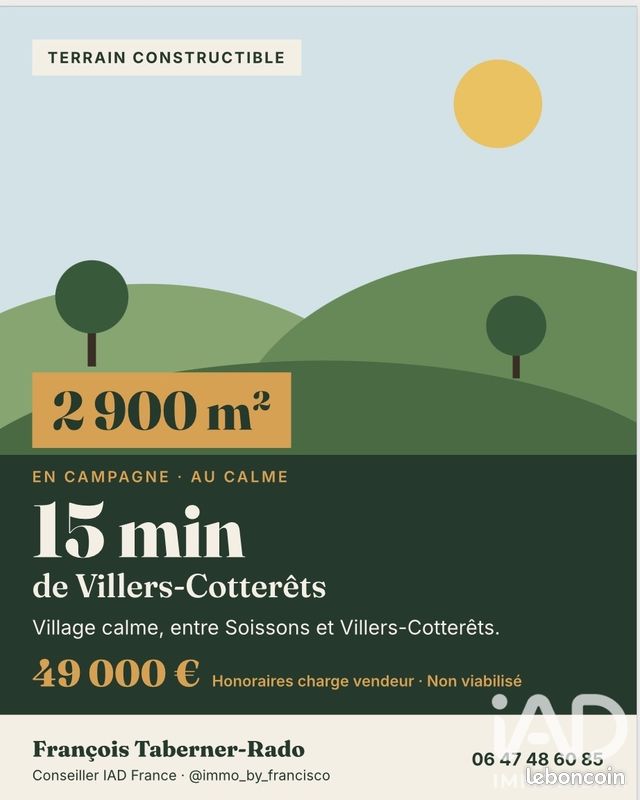 Terrain 2908 m² · à Ambleny · 2 908 m² · 48 000 €