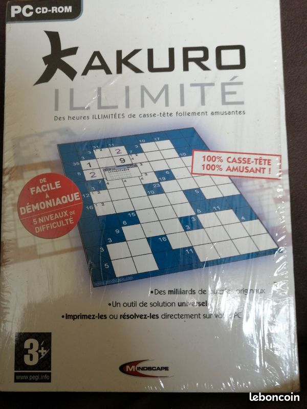 Jeu pour pc Kakuro neuf (image 1)