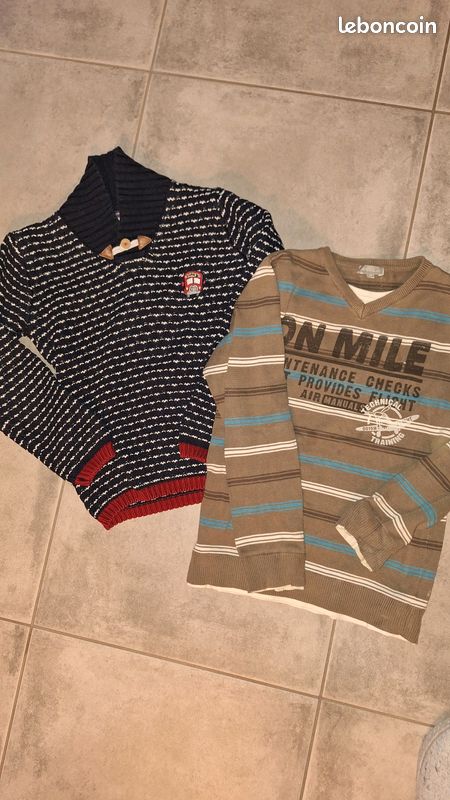 Lot de 2 pull garçon 10 ans (image 1)