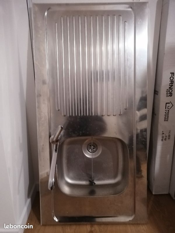 Evier cuisine Inox neuf + robinet et raccordement (image 3)