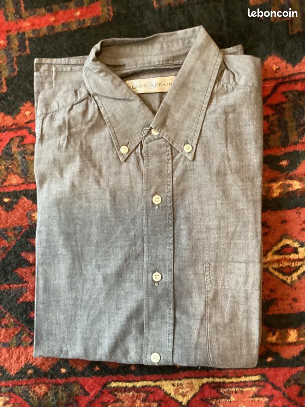 Chemise homme très bon état marque Class Affaire couleur gris clair, taille XL (image 5)