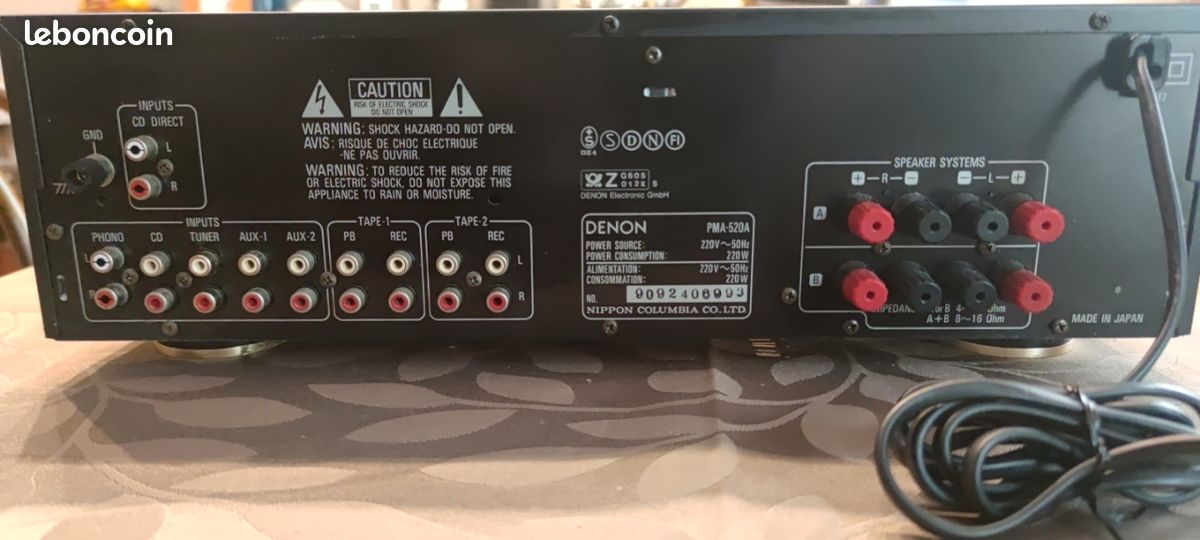 Ampli HIFI Denon PMA-735 R Intégré Double Alimentation Made In Japan Occasion