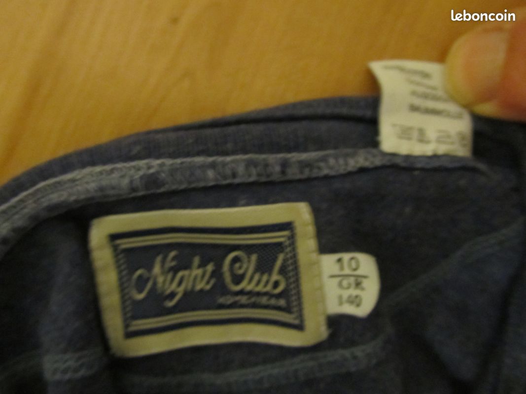T-shirt à manches longues bleu marine taille 10 ans (image 5)