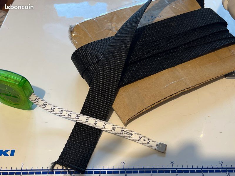 Sangle En Cuir De Vachette SUAVE - GRIS FONCÉ K57 | Deco Cuir