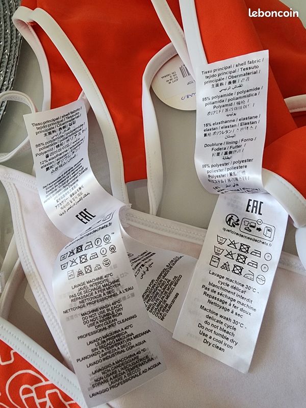Un maillot de bain imprimé 2 pièces orange imprimé taille 38/40 marque Jott (image 11)