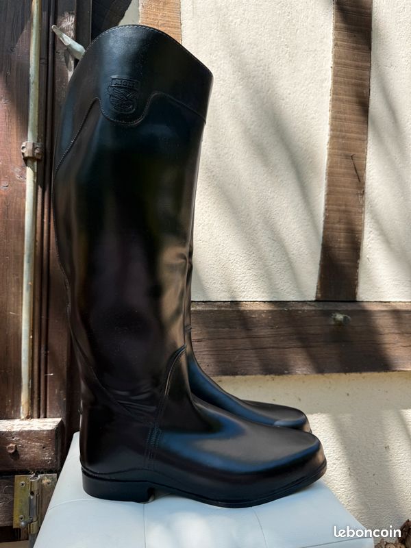 Bottes équitation Aigle pour Homme en caoutchouc impression cuir