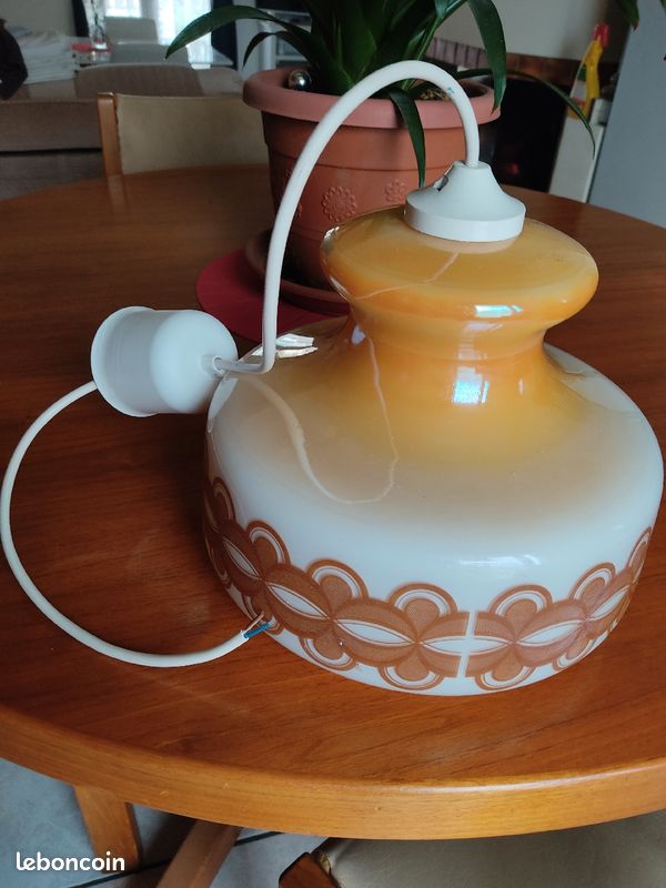 Lustre en verre marron impeccable (image 1)