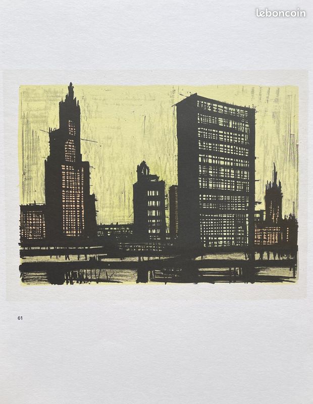 Bernard BUFFET (1928 - 1999) Lithographie New York IX (1967) Mourlot (image 7)