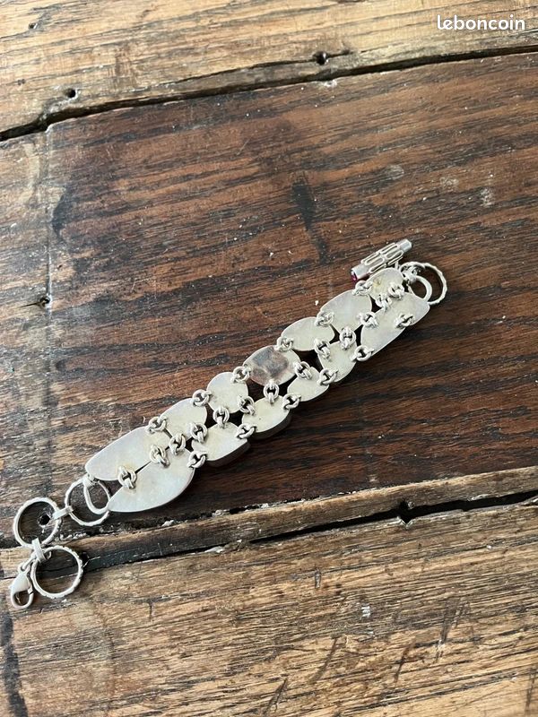 Magnifique bracelet argent et rhodochrosites (image 4)