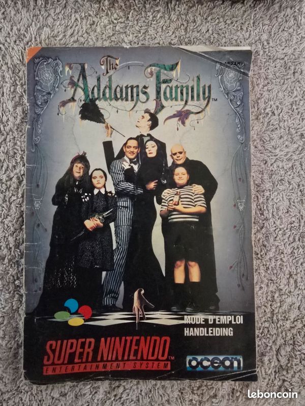 Jeu NES The Addams Family - Version Nintendo - Très Bon état Complet
