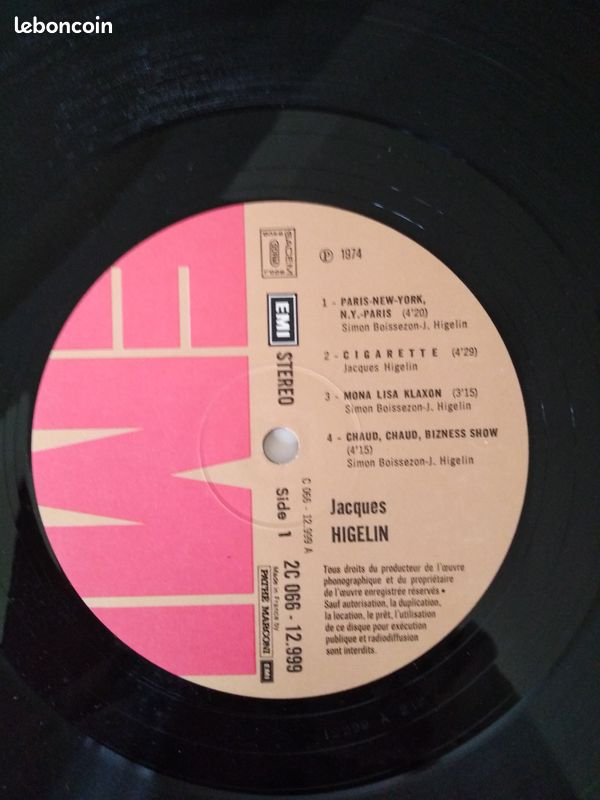 Vinyle Jacques Hygelin - bbh75 (image 3)