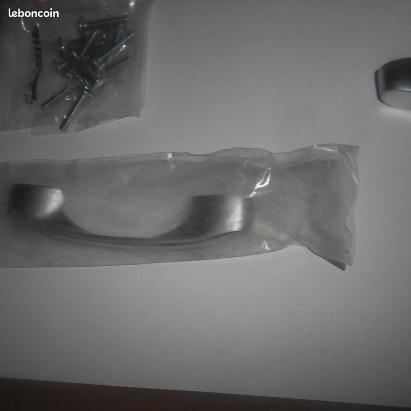 4 Poignées commode en métal chromé gris mat (image 8)