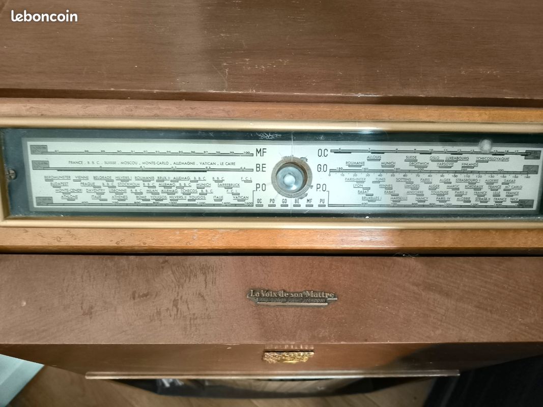 Meuble tourne disque la voix de son maître 1950 (image 3)