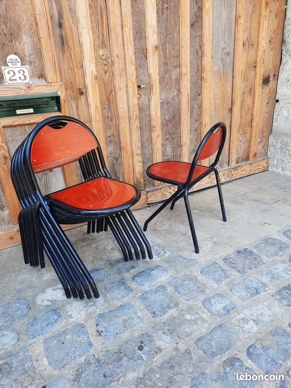 Chaise scolaire Vintage bois et fer X 4 exemplaires - Livrable (image 3)