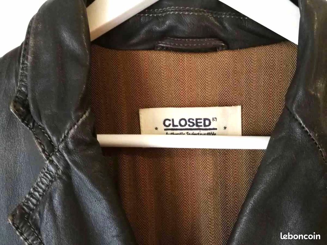 Veste cuir femme "Closed" 100% agneau (image 2)